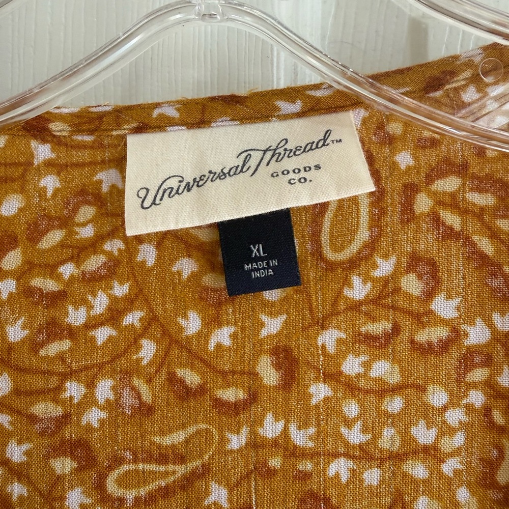 Universal Thread Yellow Patterned Midi Dress - image 2